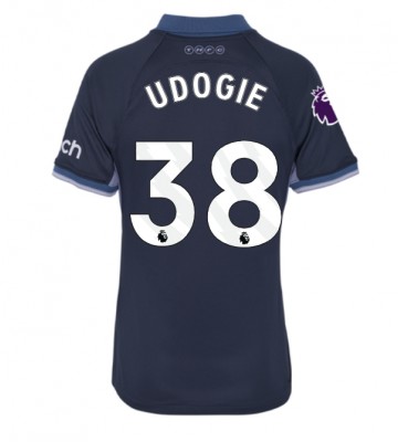 Tottenham Hotspur Destiny Udogie #38 Segunda Equipación Mujer 2023-24 Manga Corta